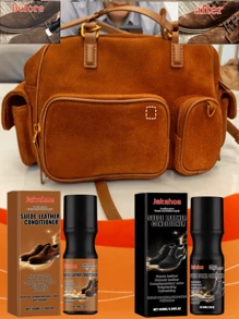 100ml (Schwarz) (Braun) Wildleder Schuhpflege & Conditioner - Farbe erneuern, matter Finish Wildleder Reiniger für Wildlederarbeiten, Wildledertaschen, Wildlederbekleidung, Wildlederschuhe, Wildlederpolster, Leder Reinigungs- & Pflegeprodukt, Jacke, Reinigung, Aufhellen & Konditionieren von Hafer Schuhen & Stiefeln