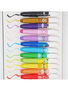 1pc Giant Crayon, 12pcs Twistable Crayons Washable Smooth Large Crayons For Coloring, Drawing - Multicolor - View 3