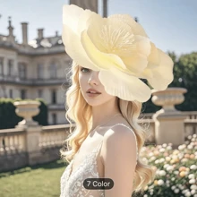 French Style Women's Fascinator Hat Headpiece With Floral Decor, For Royal Ascot Party Accessories Back To School