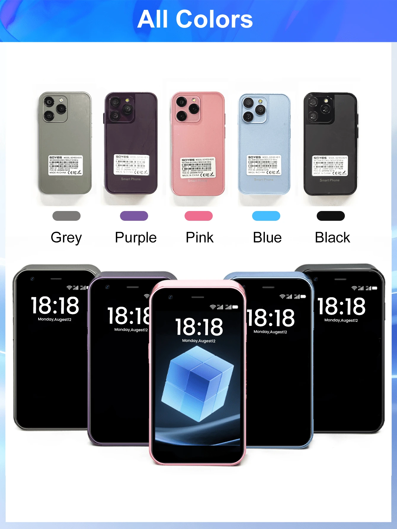 SOYES XS15 ミニスマートフォン 3.0インチディスプレイ Android 8.1