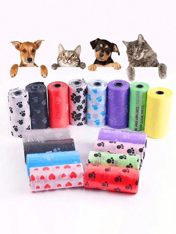 Sacs à déchets d'animaux de compagnie étanches - 20/40/50 rouleaux | Épais, contrôle des odeurs pour le nettoyage hygiénique des aliments et des animaux de compagnie