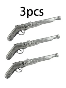 Pistola de Pirata do Caribe de Plástico, Brinquedo de Cosplay de Pirata, Acessório e Brinquedo de Arma para Fantasia de Personagem de Halloween, Acessório para Peça de Teatro, Festa e Festival, Adequado Tanto para Homens Quanto para