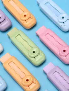 1个可伸缩按压式橡皮擦，适合学生使用，干净无残留，灵活方便。适用于学习、绘画、冰上作业。小巧精致，方便携带回学校