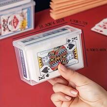 1pc/2pcs Poker Card Storage Box, Suitable For Poker Game Cards, Business Card Storage Cards - Small Building Block Toys, Miscellaneous Storage, Easy To Store, Household Storage Supplies - Very Suitable For Beads, Game Pieces, Business Cards And Craft Supplies - With Lid - Modern Plastic Storage Box With Double Buckle Closure, Suitable For Cards, Stationery And Cosmetics - Suitable For Desktop Organization, - Multicolor - View 3