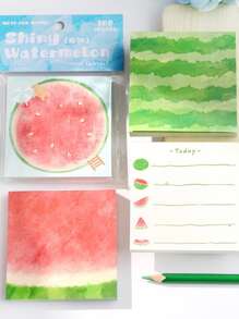 100pcs/Set Refreshing Fruit Pattern Sticky Notes School Supplies, Back To School
