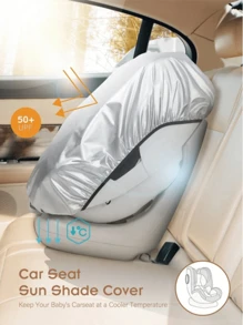 1 pieza Cubierta de parasol para silla de coche para bebé, nuevo modelo de protector de asiento de seguridad, sombreado bloqueador de sol e insolación de lámina de aluminio, fácil de plegar y almacenar, adecuado para bebés y niños. Artículos esenciales para bebés, equipo de viaje para bebés, accesorios para silla de coche para bebés, ideal para el verano, suministros de viaje para bebés, favorito de los bebés (estilo aleatorio)