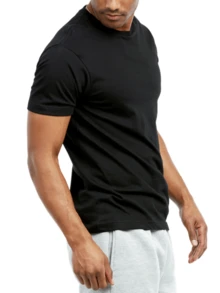 3 Pack Men's Cotton T-Shirts Crew Neck Short Sleeve Classic Fit T Shirt Tee Tops Regular Big & Tall 3-3XL, Basic Layering Top Men's Cotton Workout Crew-Neck Short Sleeve Breathable Casual T-Shirts Athletic Sports Tee Summer Tops Activewear Basic Tee - 黑色 - 查看 3
