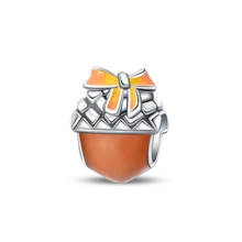 1 pièce Accessoires d'atmosphère automnale en argent sterling S925 Perle pendentif en forme de nœud papillon, feuille d'érable, zircone. DIY pour bracelet, collier. Bijoux pour femmes, assortis aux costumes d'automne et d'hiver, cadeaux pour anniversaire, Saint-Valentin, remise des diplômes