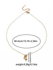 1pc Fashion Versatile High-End Apple Zirconia Pendant Necklace, Suitable For Men And Women For Daily Commuting, Travel, And Vacation