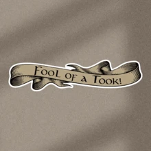 [Fool Of A Took Sticker] 3pcs Fool Of A Took Sticker Decal For Notebook And Laptop, LotR Vinyl Sticker - Reusable Self-Adhesive Decal With Ornate Floral Design For Laptops, Water Bottles, Notebooks & Study Desk - one-size - View 2