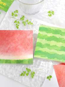 100pcs/Set Refreshing Fruit Pattern Sticky Notes School Supplies, Back To School