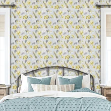1 Roll Self-Adhesive PVC Wallpaper, Imitation Blue Sky & White Cloud, Waterproof, Suitable For Ceiling, Wall, Room Decor, 950*45cm/374*17.71inch