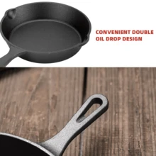 Non Stick Frying Pan 3-Piece Set Cast Iron Steak Skillet Cookware Cook Frypan AU - Black - View 6
