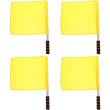 Local Delivery- 2pcs Volleyball Flags Line Judge Lightweight Red Referee Signal Flags For Volleyball Soccer Track And Field - Yellow 4pcs - View 1