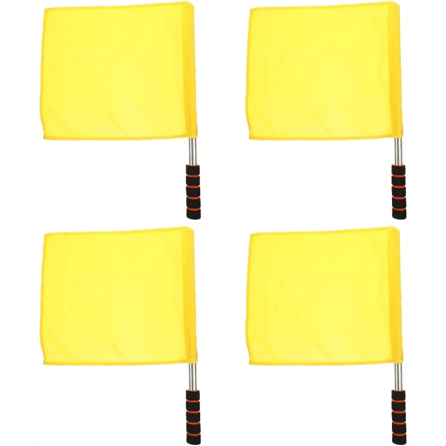 Local Delivery- 2pcs Volleyball Flags Line Judge Lightweight Red Referee Signal Flags For Volleyball Soccer Track And Field - Yellow 4pcs - View 1