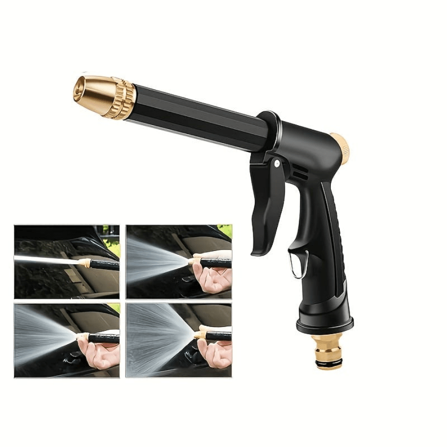 1pc Multifunctional High Pressure Water Gun - Universal Connector - Compatible With EU/US Thread - Adjustable - For Car Washing, Gardening, Spray Gun