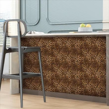 1 Roll Leopard Print Peel And Stick Wallpaper, Removable Texture Wall Paper, Unique Cheetah Contact Paper For Bedroom And Bathroom, 950*45cm/374*17.71inch