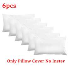 2pcs/4pcs/6pcs White Soft Comfortable Pillow Covers Without Inner Pillow, Suitable For Thanksgiving, Halloween, Christmas Decoration, For Hotel, Home Decor, Sofa, Bedroom, Living Room