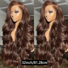 200% Density Brazilian Virgin Human Hair 5x5 Body Wave HD Lace Frontal Wigs Human Hair For Women Pre Plucked With Body Hair - Natural Black Color | Invisible Hairline & Voluminous Curls | Glueless, Breathable & Protective Styles