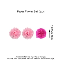 Tropical Party Decorations - Pink Flamingo Party Supplies, Pom Pom Flowers, Paper Fans, Paper Lanterns, Hawaiian Summer Beach Luau Party - Pink and White Flamingo Set - View 8