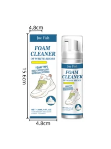 JUE FISH 白色运动鞋清洁液 - 去除污渍，防止变黄，日常便携式清洁剂，专为轻松处理鞋面上的日常污垢而设计