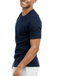 3 Pack Men's Cotton T-Shirts Crew Neck Short Sleeve Classic Fit T Shirt Tee Tops Regular Big & Tall 3-3XL, Basic Layering Top Men's Cotton Workout Crew-Neck Short Sleeve Breathable Casual T-Shirts Athletic Sports Tee Summer Tops Activewear Basic Tee - 藏蓝色 - 查看 3