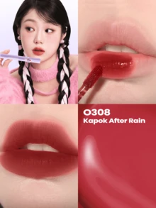 COLORKEY Soft Matte Lip Gloss, Lip Tint, Liquid Lipstick, Moisturizing Matte, Long-Lasting, Non-Stick, Waterproof, Fade-Resistant, Lip Care, Creates Refined Lip Makeup. Cosmetic Brand Product Suitable For Women And Girls, Ideal For Autumn/Winter Season, Can Create Latte Makeup, Y2K Makeup, 90s Makeup, Cool Girl Makeup, Lip Makeup Matching, Bridal Makeup, Valentine's Day Gift - O308 Kapok After Rain (Ice Cream Dream Edition) - 查看 7