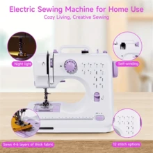Mini Sewing Machine, Built-In 12-Needle Multi-Function Pedal Automatic Sewing Machine, Suitable For Beginners, Send Wife/Mother/Friend Valentine's Day Gift - Xem 3