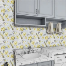 1 Roll Self-Adhesive PVC Wallpaper, Imitation Blue Sky & White Cloud, Waterproof, Suitable For Ceiling, Wall, Room Decor, 950*45cm/374*17.71inch