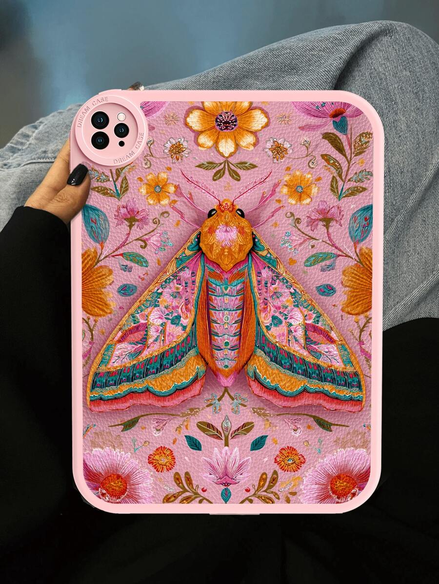 1 peça Capa Protetora Anti-queda com Estilo Padrão Borboleta William Morris para Tablet MatePad de 10,4 polegadas, Capa Protetora de Couro Resistente a Quedas de 360 Graus para Tablet iPad de 10,2 polegadas
