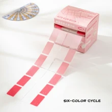 拉出式珠光索引贴纸，6 色循环，多种颜色可选，120 张贴纸，可重复粘贴，适用于学校用品，返校