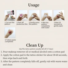 2 件胸前临时纹身贴纸，性感女性假纹身，蝴蝶和花卉图案，艺术 INS Y2K 风格，持续 2-5 天，成人逼真人体艺术纹身，节日派对身体装饰 - 彩色 - 查看 8