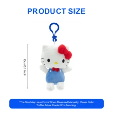 Sanrio Hello Kitty 50周年纪念版毛绒玩具挂件可爱毛绒玩具包包挂件卡哇伊钥匙圈动漫钥匙扣生日礼物