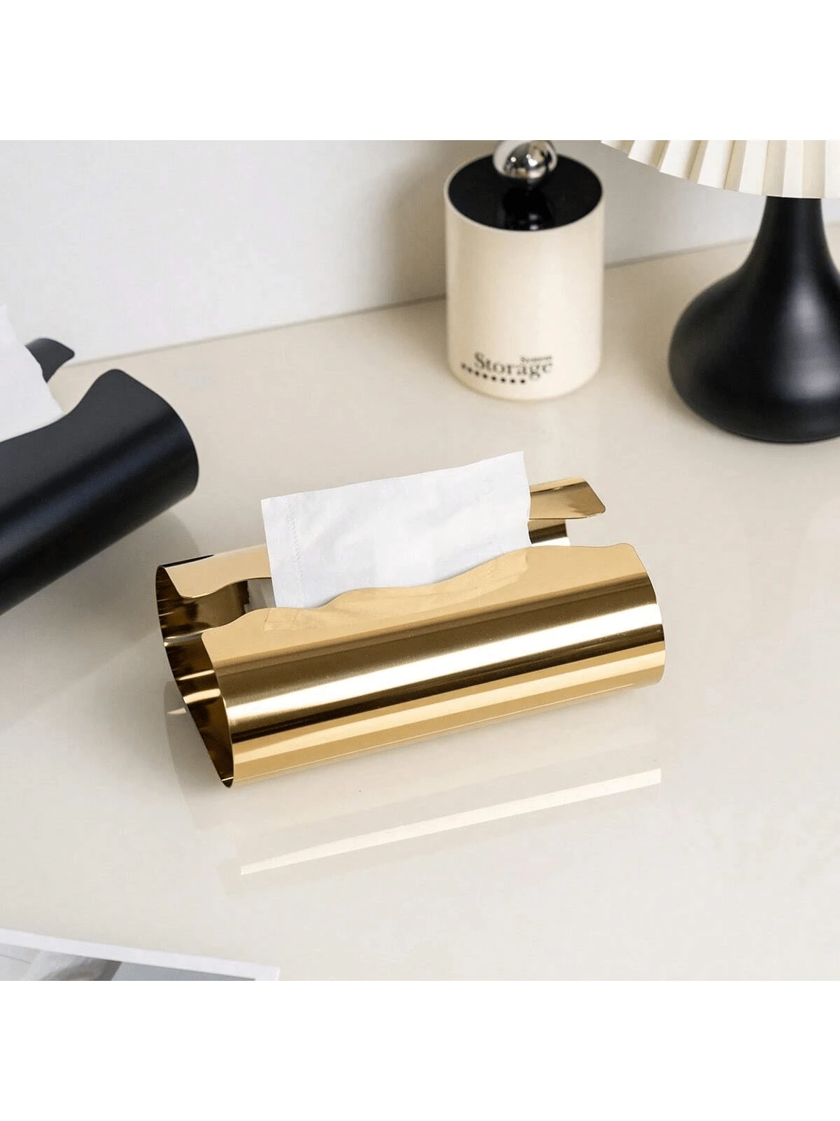 1 Piece Simple Tissue Box Tissue Holder Napkin Drawer Home Table Decoration Suitable For Cafe Tissue Storage Box Hotel Tissue Dispenser - Multicolor - View 1