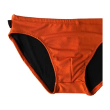 Diandrher Slim Men's 6cm Side Swim Trunks For Adults In Polyester - Orange - trái cam - Xem 5