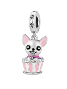 1 件时尚 925 纯银花朵蝴蝶串珠饰物适合女士手链手镯 DIY 珠宝制作和日常服装搭配珠宝装饰适合女孩 - 銀色 - 查看 10