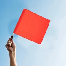 Local Delivery- 2pcs Red Referee Flags,Referee Line Judge,Stainless Steel Signal Flags For Soccer Volleyball Track Football And Field Competitions - Variants1 - View 2