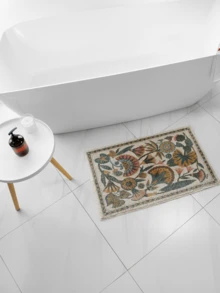 Luxury Floral Fleece Mat, Vibrant Leaf Pattern Long Runner Rug, Suitable For Bedroom, Living Room Or Hallway Decor - Multicolor - View 6