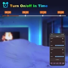 NBBUFF 3.28ft-100ft Smart RGB Color Changing Led Strip Lights With 44Key Remote And APP Control, Music Sync, Adjustable Brightness & Speed, Easy Installation For Bedroom, Ceiling, Party, Christmas Decor, TV Background Light, Room Decor Lights