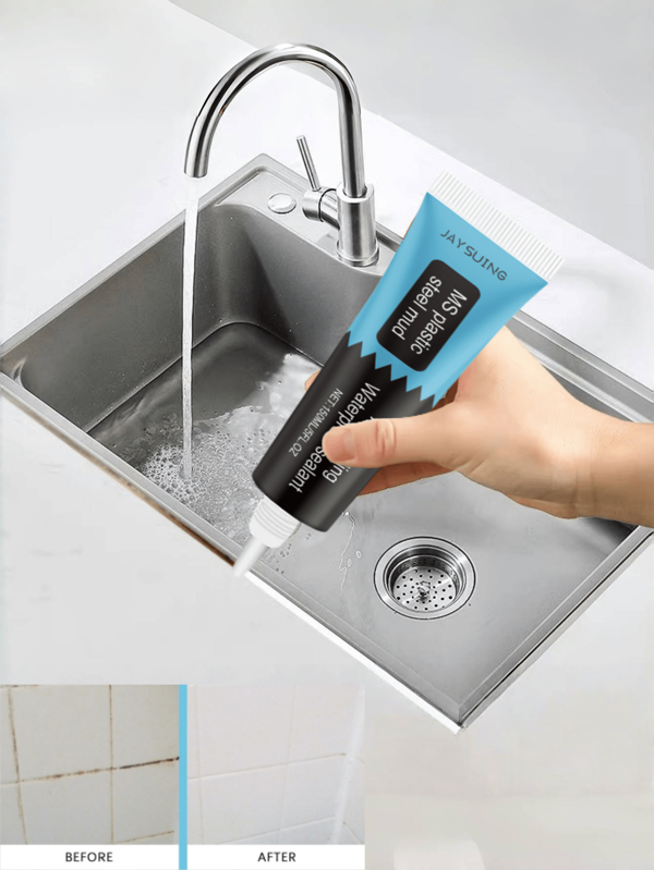 150ml/5oz wasserfester Dichtungsstoff, Haushalts-Füllstoff zum Abdichten, für Abdichtung von Wandrissen, Klimaanlagen-Lücken - geeignet für Fliesen, Arbeitsplatten, Wandecken, Toilettensockel, Badewanne