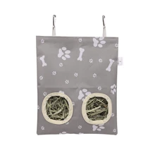 ITANDME Heu-Futterbeutel für Kaninchen mit drei/zwei Löchern, bissfest, Heu-Halter für Meerschweinchen - Große Kapazität & Leicht zu reinigen - Süße Formen kleintier-Futterbeutel für Meerschweinchen, Kaninchen, Chinchillas