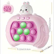 全新原装快推游戏机一套，布朗熊爆烦人泡泡，电子热门游戏，4种模式，耐光抗压玩具，成人及青少年礼盒装（部分配件款式颜色随机），圣诞礼物，卡通打地鼠热门玩具，复活节派对玩具及礼品 - 棕色 - 查看 16