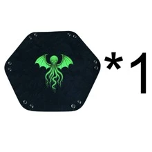 1 pieza Bandeja multifunción Cthulhu Tome-Verde - Tapete para dados, Alfombrilla de ratón, Organizador de llaves/aperitivos, Almacenamiento de rompecabezas de bloques, Almohadilla resistente al calor | Accesorio de escritorio versátil para noches de juegos, oficina | Regalo perfecto de Navidad/Halloween/Cumpleaños para fans de D&D, amantes de RPG de mesa y entusiastas del misterio