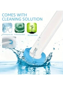1set Disposable Toilet Brush Set With Only 18 Disposable Toilet Brush Heads Refills, Toilet Bowl Cleaning Brush, Self-Contained Detergent Head Brush, Bathroom Cleaning Brush, No Dead Corner, Cleaning Supplies, Cleaning Tool, Back To School Supplie
