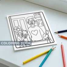 GDTME 1本20厘米 x 20厘米，24页可爱迷人的猫咪插画涂色书，成人涂色活动，缓解压力，软封面，完美的放松创意之选，适合母亲节、父亲节、复活节、婚礼季礼物、送给妈妈的礼物、K-Pop周边、学校用品、涂色书、文具、复活节礼物、房间装饰、学习用品、办公用品、礼品、派对礼品袋填充物、玩具、2026年毕业派对用品。 - 寧靜時刻 - 查看 5