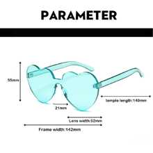 8 pares de gafas con forma de corazón, gafas sin montura de colores brillantes con forma de corazón para fiestas y disfraz para mujeres, en colores neón, forma de corazón, estilo hippie, vintage, de colores mágicos, para fiestas, gafas con forma de corazón de colores claros