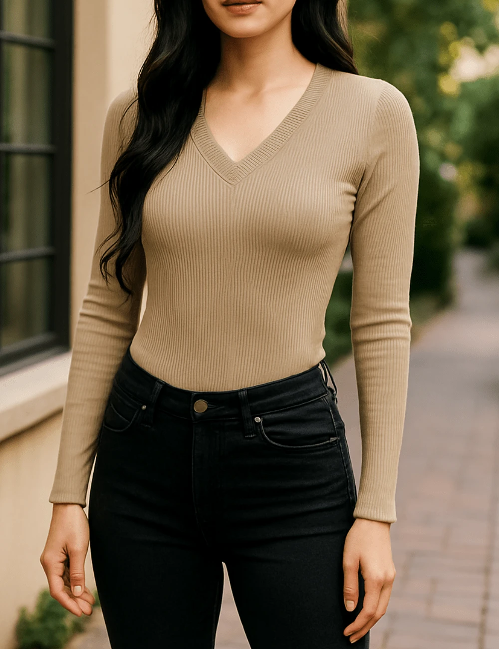 Women Bodysuits - Màu be - Xem 1