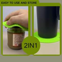 Easy Grip Jar Opener For Weak Hands | 2-In-1 Non-Slip Silicone Mat & Manual Lid Twist Tool | Handheld Kitchen Gadget (2/3/4PCS Set, 14cm, Assorted Colors)
