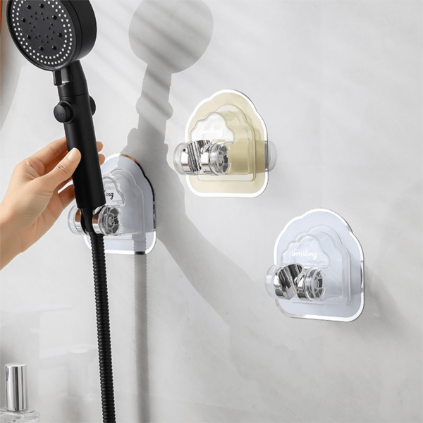 1pc Showerhead Holders, Adjustable Shower Head Holder Without Drilling, Fixed Bathroom Showerhead Base, Wall Mounted Storage Showerhead Holder, Multifunctional Showerhead Holder, Easy To Use.