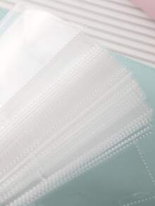 A5 Size PU Binder With 20pcs Sleeves, 3inch 5inch Ring Organizer Postcard Album - White & Pink, Autograph Collection Book, Graduation Photo Album, Life Photo Storage, Birthday Gift, Memorabilia - White - View 8